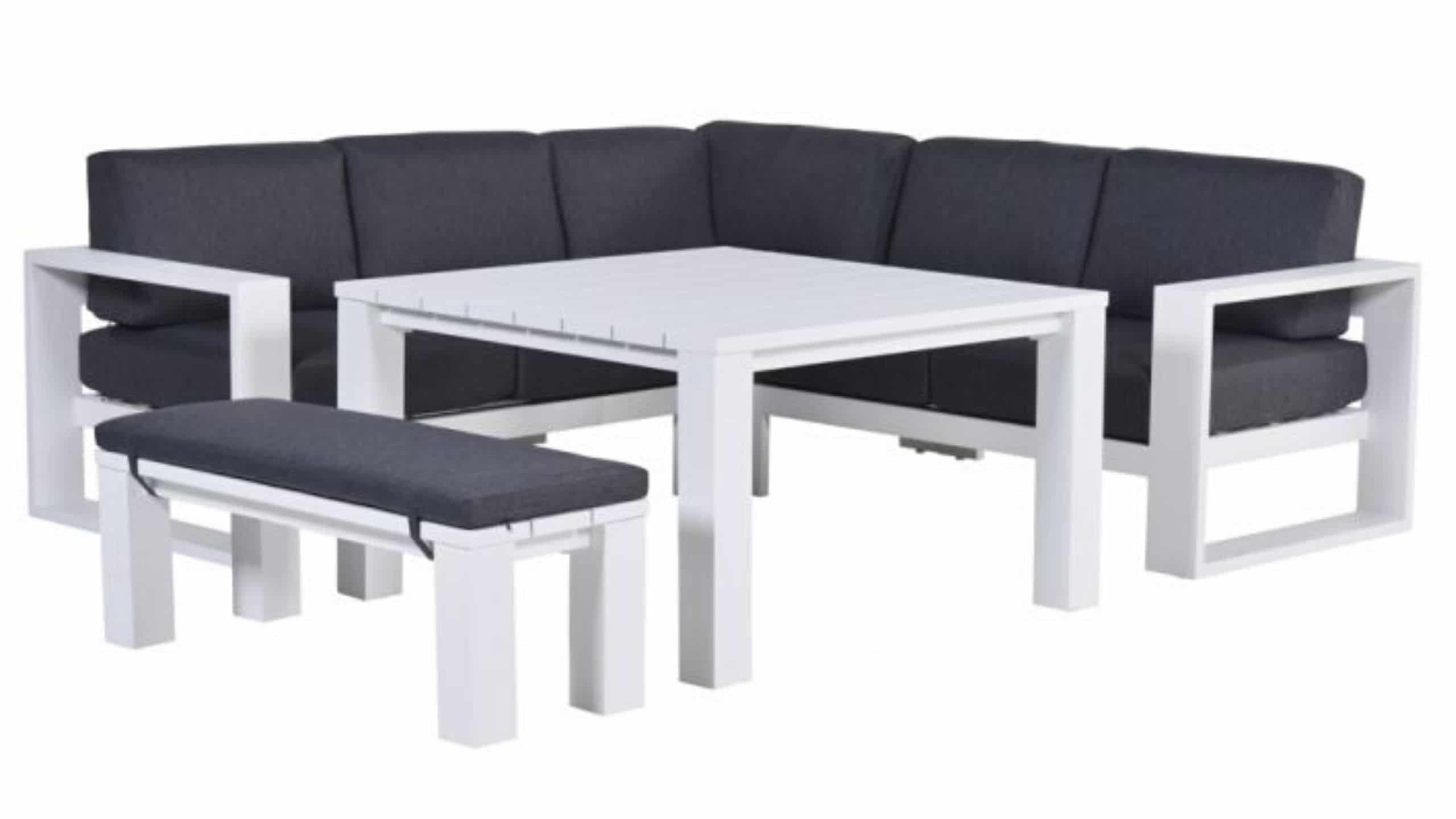 Basistheorie Wreed serveerster Garden Impressions Cube lounge dining set - Wit - Tuinmeubel Outlet Oss